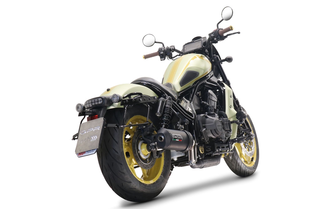 Exhaust compatible with Honda Rebel 1100 2021-2024, Ghisa , Slip-on exhaust including removable db killer and link pipe, EPA-compliant 