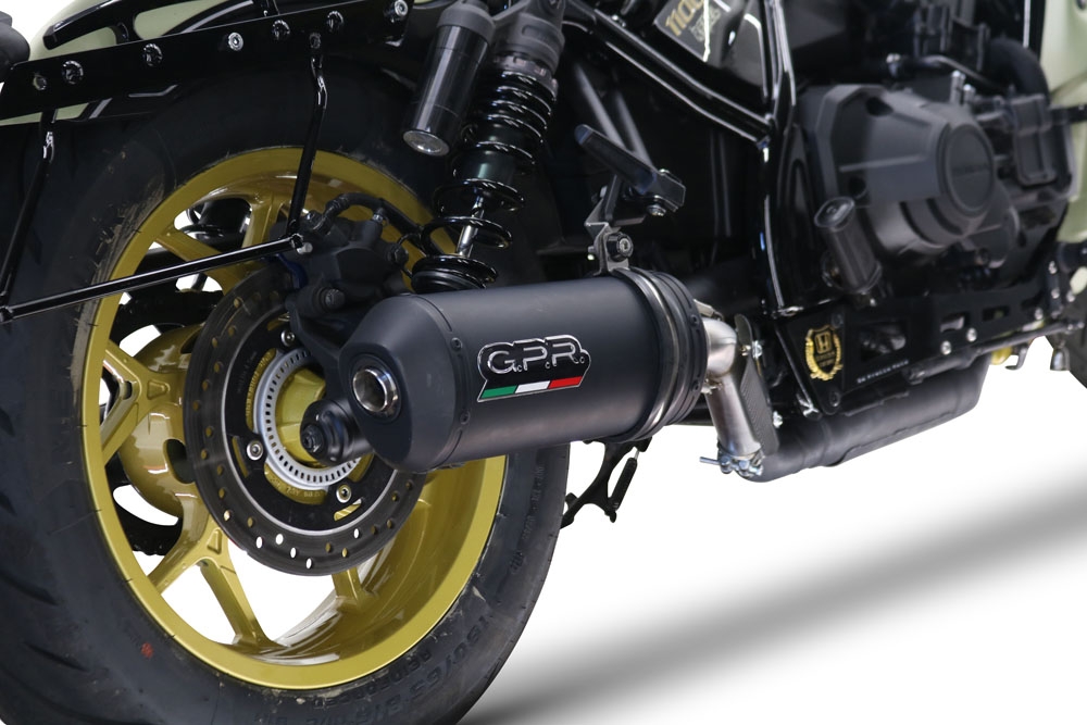 Exhaust compatible with Honda Rebel 1100 2021-2024, Ghisa , Slip-on exhaust including removable db killer and link pipe, EPA-compliant 