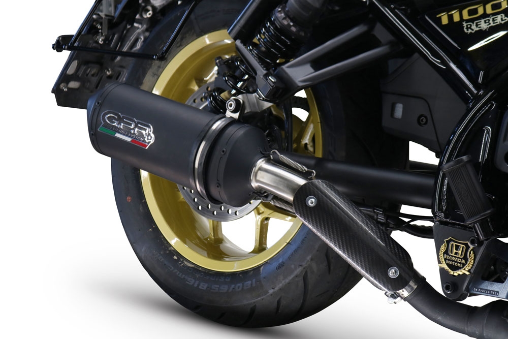 Exhaust compatible with Honda Rebel 1100 2021-2024, Ghisa , Slip-on exhaust including removable db killer and link pipe, EPA-compliant 
