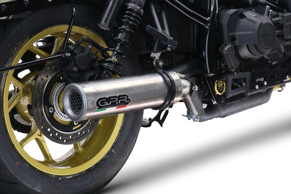 Exhaust compatible with Honda Rebel 1100 2021-2024, M3 Inox , Slip-on exhaust including removable db killer and link pipe, EPA-compliant 