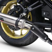 Exhaust compatible with Honda Rebel 1100 2021-2024, M3 Inox , Slip-on exhaust including removable db killer and link pipe, EPA-compliant 