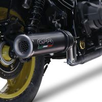 Exhaust compatible with Honda Rebel 1100 2021-2024, M3 Black Titanium, Slip-on exhaust including removable db killer and link pipe, EPA-compliant 