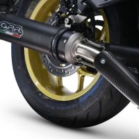 Exhaust compatible with Honda Rebel 1100 2021-2024, M3 Black Titanium, Slip-on exhaust including removable db killer and link pipe, EPA-compliant 