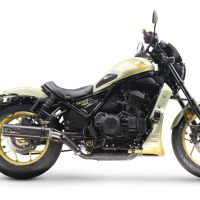 Exhaust compatible with Honda Rebel 1100 2021-2024, M3 Poppy , Slip-on exhaust including removable db killer and link pipe, EPA-compliant 