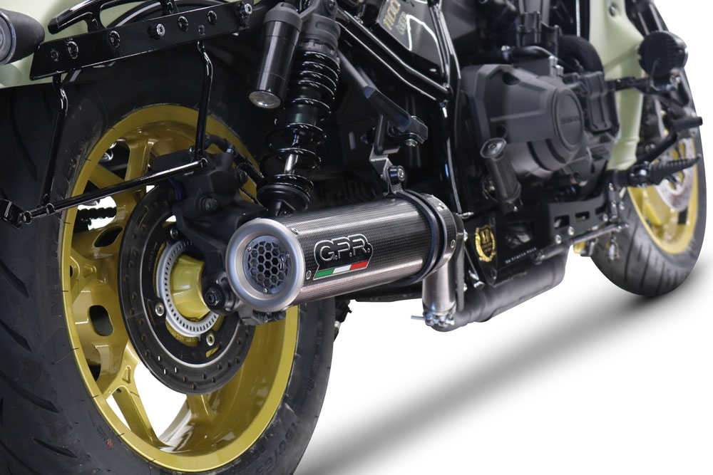 Exhaust compatible with Honda Rebel 1100 2021-2024, M3 Poppy , Slip-on exhaust including removable db killer and link pipe, EPA-compliant 