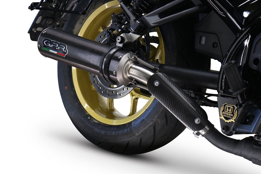 Exhaust compatible with Honda Rebel 1100 2021-2024, M3 Poppy , Slip-on exhaust including removable db killer and link pipe, EPA-compliant 