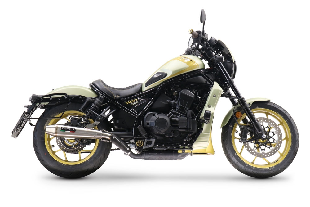 Exhaust compatible with Honda Rebel 1100 2021-2024, Ultracone, Slip-on exhaust including removable db killer and link pipe, EPA-compliant 