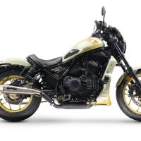 Exhaust compatible with Honda Rebel 1100 2021-2024, Ultracone, Slip-on exhaust including removable db killer and link pipe, EPA-compliant 