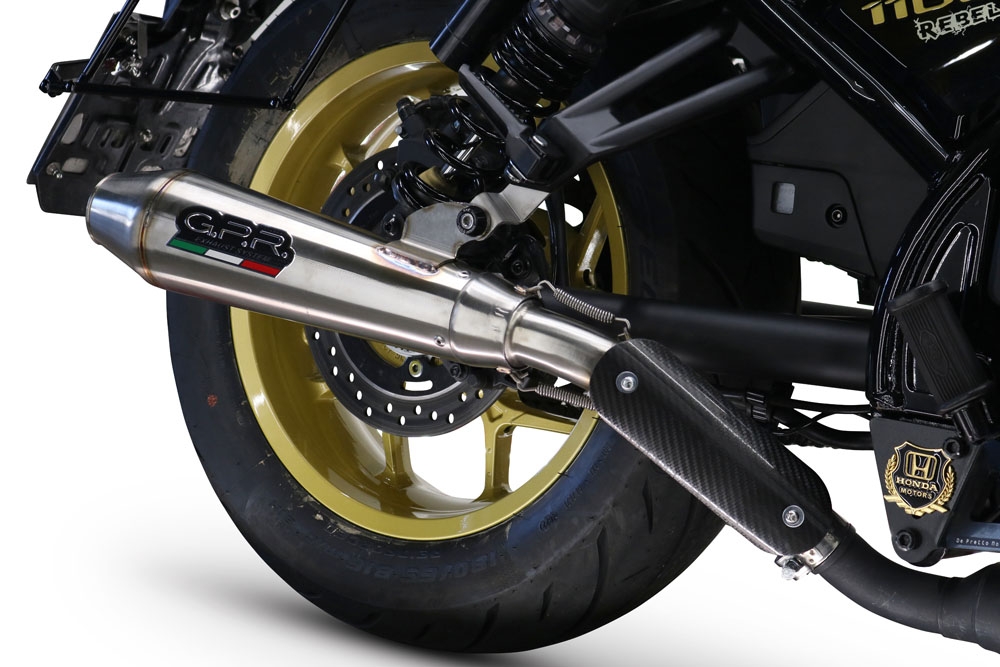 Exhaust compatible with Honda Rebel 1100 2021-2024, Ultracone, Slip-on exhaust including removable db killer and link pipe, EPA-compliant 