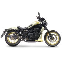 GPR exhaust compatible with Honda Cmx 1100 Rebel 2021-2024, Ultracone Nero, Homologated legal slip-on exhaust including removable db killer and link pipe 