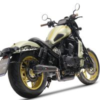 Exhaust compatible with Honda Rebel 1100 2021-2024, Ultracone Nero, Slip-on exhaust including removable db killer and link pipe, EPA-compliant 