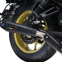 Exhaust compatible with Honda Rebel 1100 2021-2024, Ultracone Nero, Slip-on exhaust including removable db killer and link pipe, EPA-compliant 