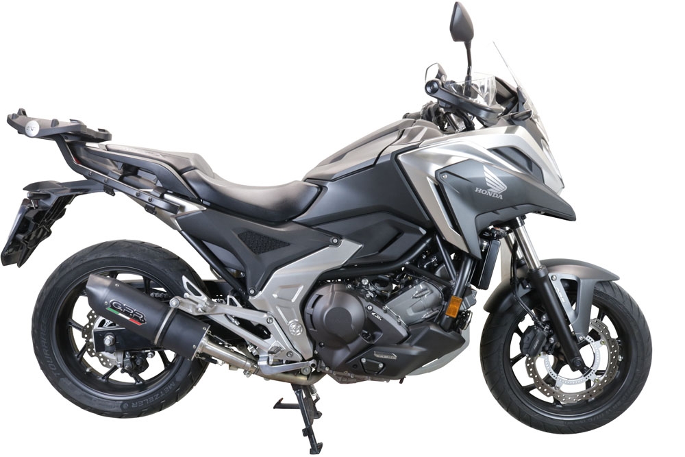 Exhaust compatible with Honda NC750X NC750S DCT 2017-2020, Furore Evo4 Nero, Slip-on exhaust including removable db killer and link pipe, EPA-compliant 