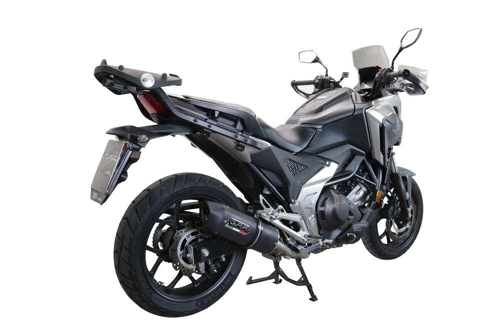 Exhaust compatible with Honda NC750X NC750S DCT 2017-2020, Furore Evo4 Nero, Slip-on exhaust including removable db killer and link pipe, EPA-compliant 