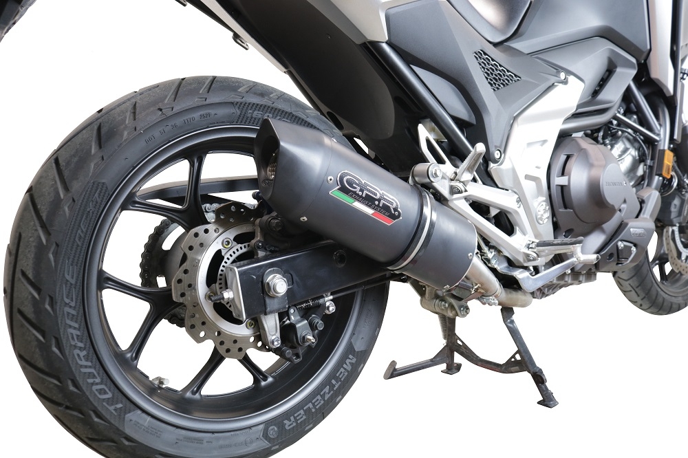 Exhaust compatible with Honda NC750X NC750S DCT 2021-2023, Furore Evo4 Nero, Slip-on exhaust including removable db killer and link pipe, EPA-compliant 