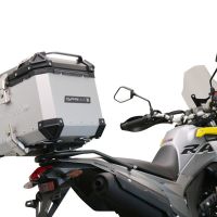 Top case GPR TECH compatible with  Voge 300Rally 2022/2024 e5 GPR TECH Top case in aluminum, silver color with specific plate included Capacity 35 LT.
