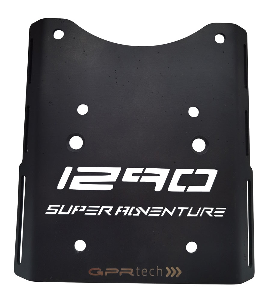 Top case GPR TECH compatible with  Ktm Lc 8 1290 Super Adventure R/S 2021/2024 e5 GPR TECH Top case in aluminum, silver color with specific plate included Capacity 55 LT.