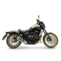 GPR exhaust compatible with Honda Cmx 1100 Rebel 2021-2024, Powercone Evo, Homologated legal slip-on exhaust including removable db killer and link pipe 