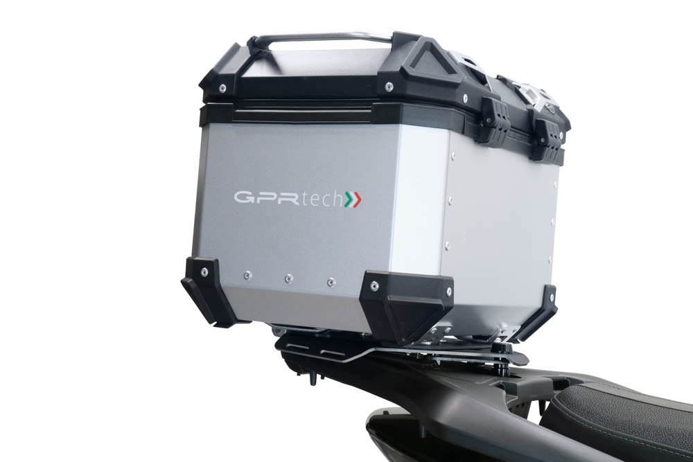 GPR TECH compatible with  Honda SH 125I 2017/2024 GPR TECH Specific fitting plate Top Case ALPITECH 35>55 LT compatible with original luggage rack,stainless steel made with 4 anchor points