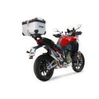 GPR TECH compatible with  Ducati Multistrada V4 - S 2021/2024 GPR TECH Top case in aluminum, silver color with specific plate included Capacity 55 LT.