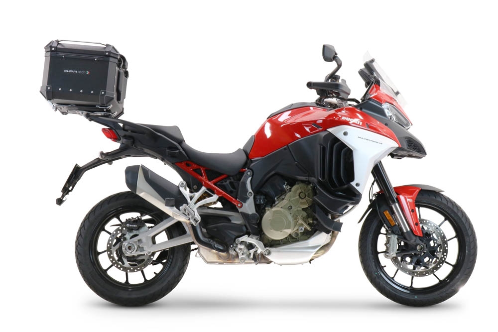 GPR TECH compatible with  Ducati Multistrada V4 / V4S / V4S Sport 1100 2021/2024 GPR TECH Top case in aluminum, black color with specific plate included Capacity 45 LT.