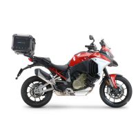 GPR TECH compatible with  Ducati Multistrada V4 - S 2021/2024 GPR TECH Top case in aluminum, black color with specific plate included Capacity 35 LT.