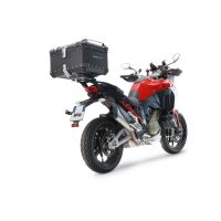 GPR TECH compatible with  Ducati Multistrada V4 - S 2021/2024 GPR TECH Top case in aluminum, black color with specific plate included Capacity 45 LT.