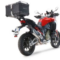 GPR TECH compatible with  Ducati Multistrada V4 / V4S / V4S Sport 1100 2021/2024 GPR TECH Top case in aluminum, black color with specific plate included Capacity 45 LT.