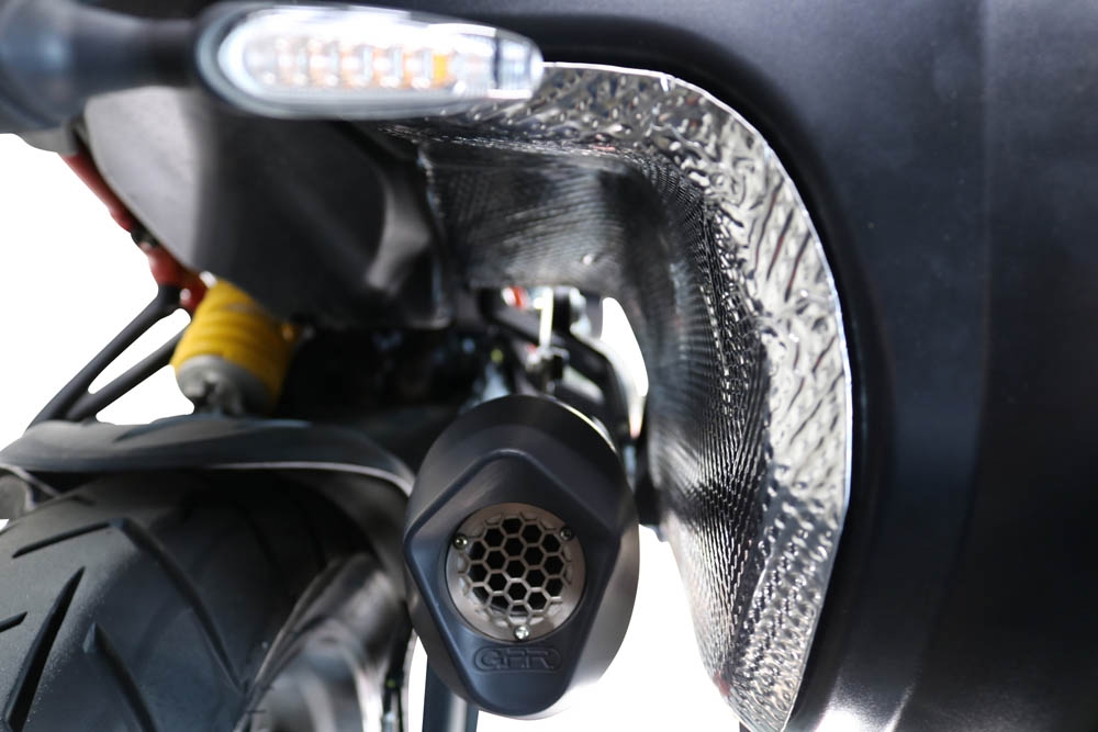 Exhaust compatible with Ducati Multistrada V4 S 2022-2024, Furore Evo4 Nero, Slip-on exhaust including removable db killer and link pipe, EPA-compliant 