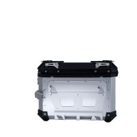 GPR TECH compatible with  Suzuki V-Strom 1050 Xt/De 2020/2024 e5 GPR TECH Pair of side cases aluminum made with contoured right side, silver color with specific pannier holder Capacity 38 LT. + 32 LT.