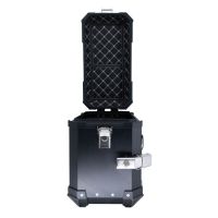 GPR TECH compatible with  Ktm Adventure 890 L 2021/2024 e5 GPR TECH Pair of side cases aluminum made with contoured right side, black color with specific pannier holder Capacity 38 LT. + 32 LT.