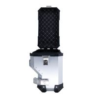 GPR TECH compatible with  Suzuki V-Strom 1050 Xt/De 2020/2024 e5 GPR TECH Pair of side cases aluminum made with contoured right side, silver color with specific pannier holder Capacity 38 LT. + 32 LT.