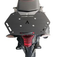 Top case GPR TECH compatible with  Voge 300Rally 2022/2024 e5 GPR TECH Top case in aluminum, black color with specific plate included Capacity 26 LT.