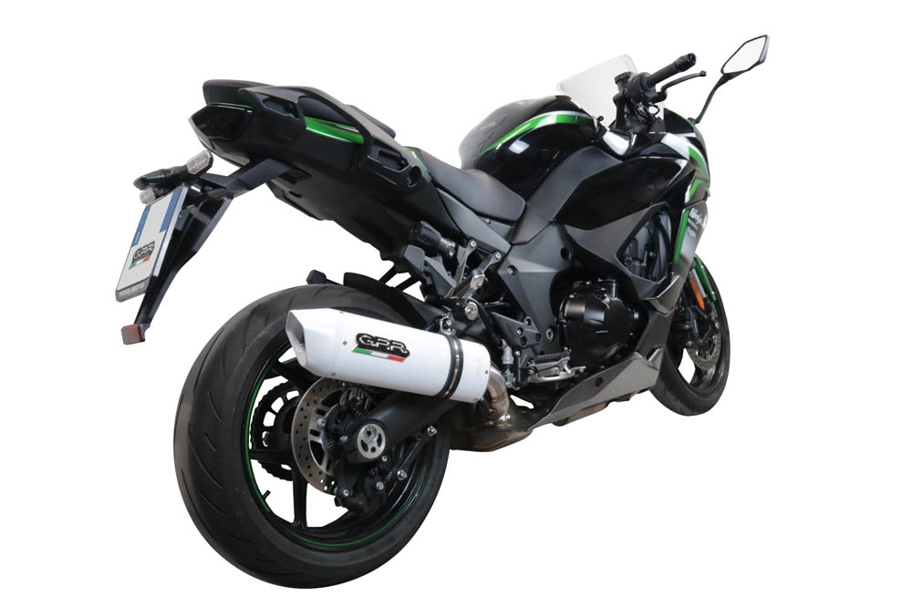 Exhaust compatible with Kawasaki Ninja 1000 Sx 2021-2024, Albus Evo4, Slip-on exhaust including removable db killer and link pipe, EPA-compliant 