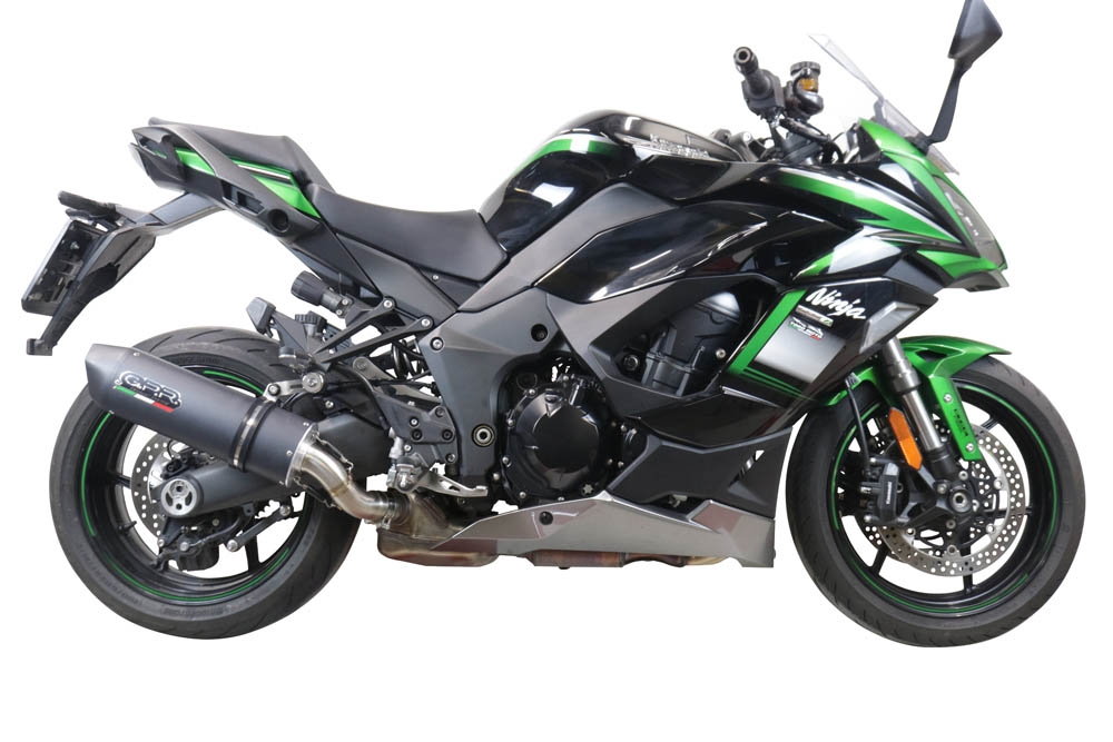 Exhaust compatible with Kawasaki Ninja 1000 Sx 2020-2020, Furore Evo4 Nero, Slip-on exhaust including removable db killer and link pipe, EPA-compliant 
