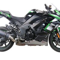 Exhaust compatible with Kawasaki Ninja 1000 Sx 2020-2020, Furore Evo4 Nero, Slip-on exhaust including removable db killer and link pipe, EPA-compliant 
