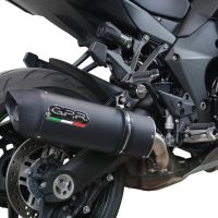 Exhaust compatible with Kawasaki Ninja 1000 Sx 2020-2020, Furore Evo4 Nero, Slip-on exhaust including removable db killer and link pipe, EPA-compliant 