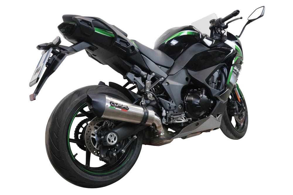 GPR exhaust compatible with  Kawasaki Ninja 1000 Sx 2021-2024, New Grand Prix Evo Titanium, Slip-on exhaust including link pipe 
