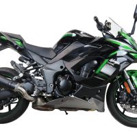 Exhaust compatible with Kawasaki Ninja 1000 Sx 2020-2020, M3 Black Titanium, Slip-on exhaust including removable db killer and link pipe, EPA-compliant 
