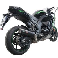 Exhaust compatible with Kawasaki Ninja 1000 Sx 2020-2020, M3 Black Titanium, Slip-on exhaust including removable db killer and link pipe, EPA-compliant 