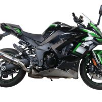 Exhaust compatible with Kawasaki Ninja 1000 Sx 2021-2024, M3 Inox , Slip-on exhaust including removable db killer and link pipe, EPA-compliant 