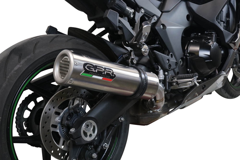 Exhaust compatible with Kawasaki Ninja 1000 Sx 2021-2024, M3 Inox , Slip-on exhaust including removable db killer and link pipe, EPA-compliant 
