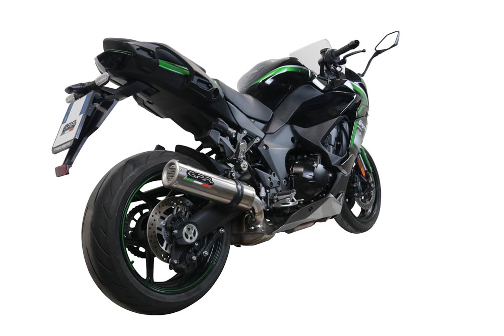 Exhaust compatible with Kawasaki Ninja 1000 Sx 2021-2024, M3 Inox , Slip-on exhaust including removable db killer and link pipe, EPA-compliant 