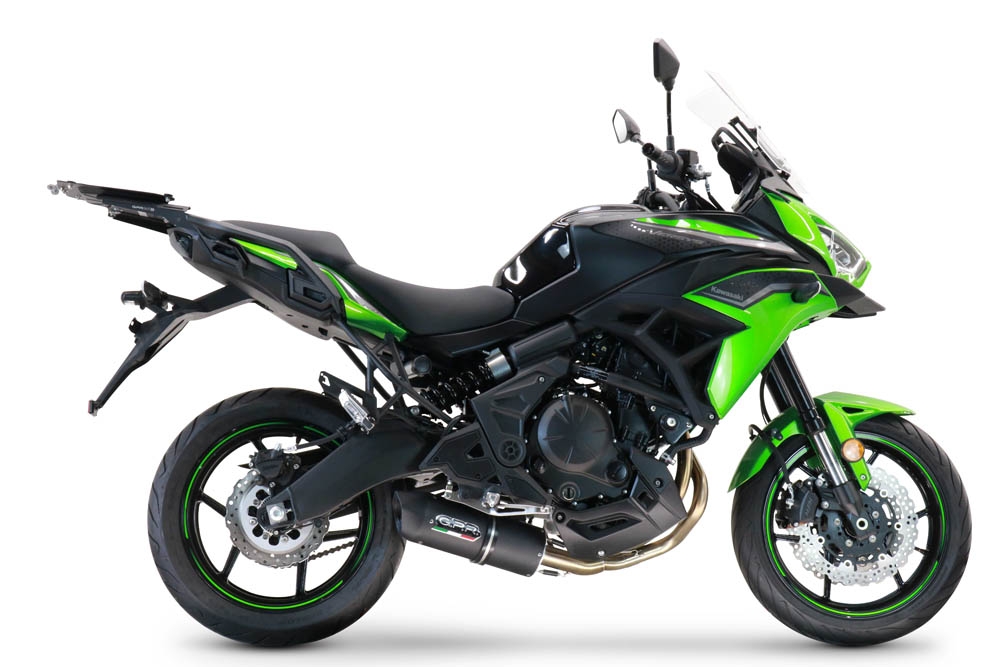 Exhaust compatible with Kawasaki Versys 650 2021-2022, Furore Nero, Full system exhaust, including removable db killer 