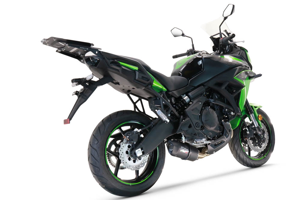 Exhaust compatible with Kawasaki Versys 650 2021-2022, Furore Nero, Full system exhaust, including removable db killer 