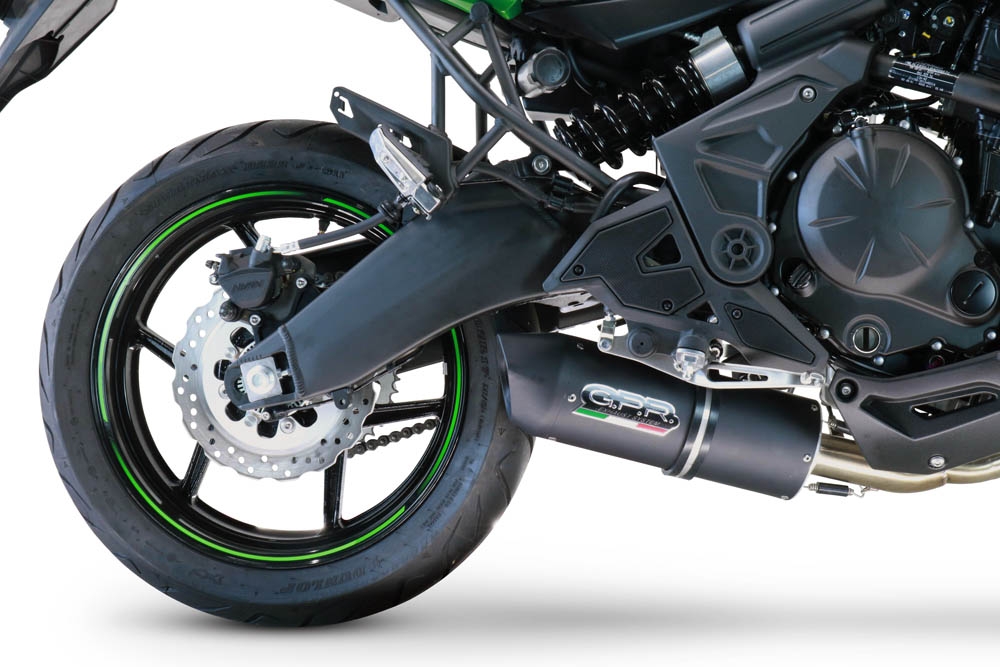 Exhaust compatible with Kawasaki Versys 650 2021-2022, Furore Nero, Full system exhaust, including removable db killer 