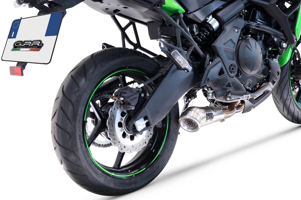 GPR exhaust compatible with Kawasaki Versys 650 2021-2022, Powercone Evo, Racing full system exhaust, including removable db killer 