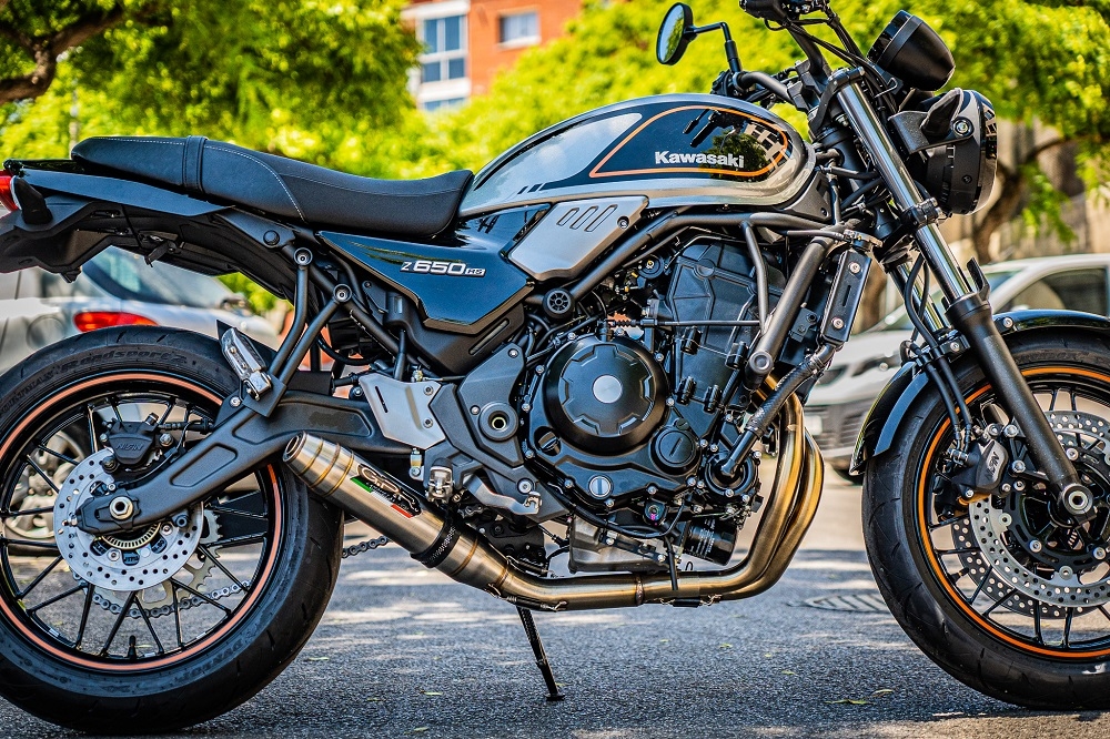 Exhaust compatible with Kawasaki Z650RS 2021-2023, Deeptone Inox, Full system exhaust 