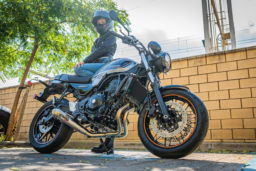Exhaust compatible with Kawasaki Z650RS 2021-2023, Powercone Evo, Full system exhaust, including removable db killer 