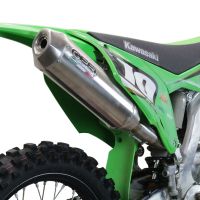 Exhaust compatible with Kawasaki KX250X 2021-2022, Pentacross FULL Titanium, Slip-on exhaust, including link pipe and removable db killer spark/arrestor 